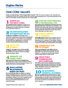 Download a PDF of our core values.