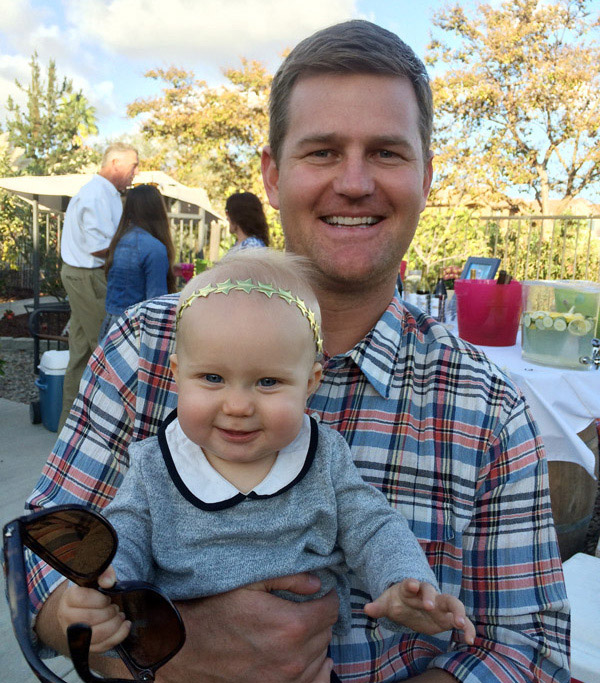 JP with his beautiful 11-month-old daughter, Ellery.